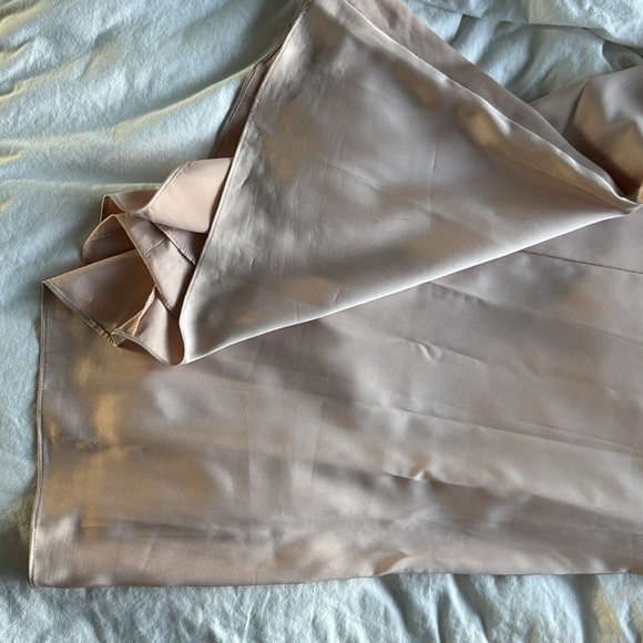 Azazie Keyhole Halter Stretch Satin Sheath Dress - Picture 11 of 14